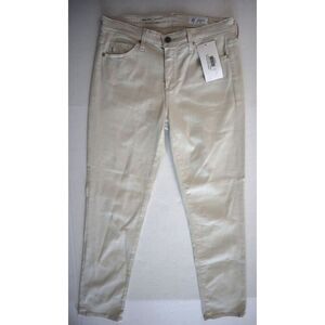 AG Adriano Goldschmied Women Sz 27 Gray/Beige Prima Crop Cigarette Leg Pants